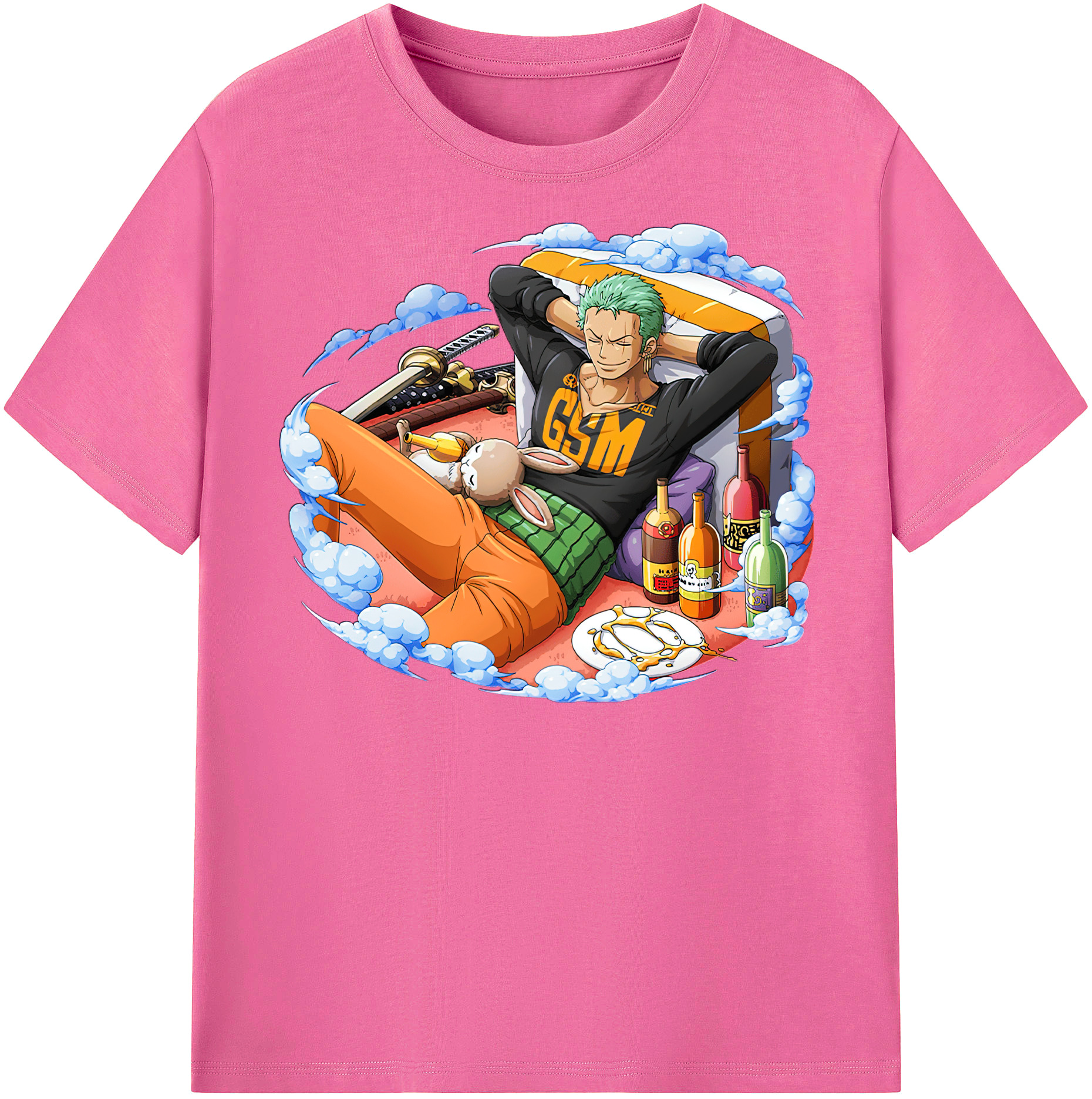 ワンピース ロロノア・ゾロ ONE PIECE Roronoa Zoro レディースカジュアルプリントTシャツ（綿100％）